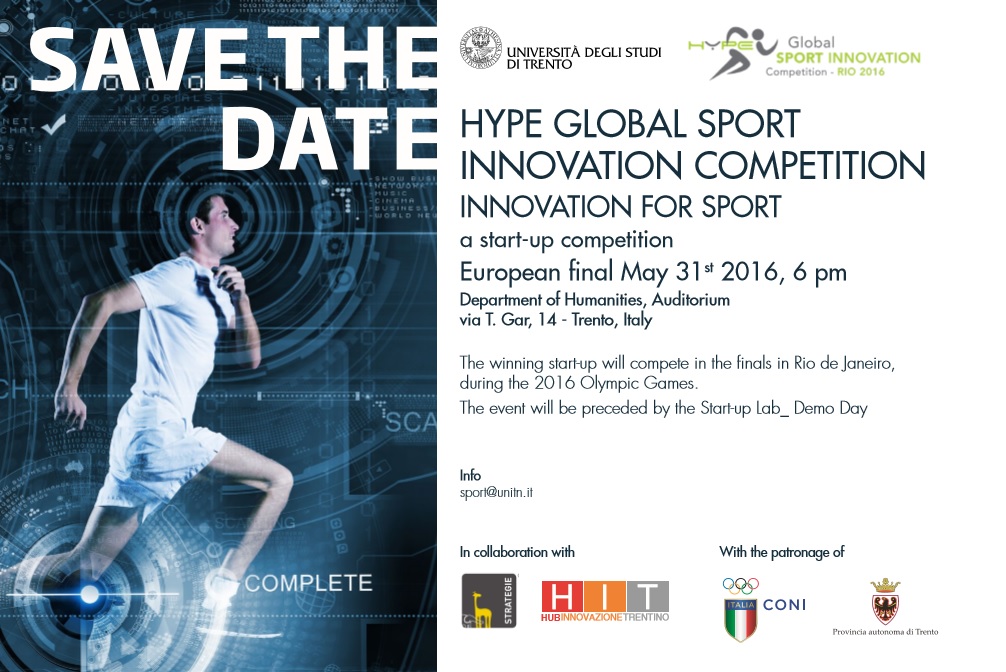 Hype, una call per le startup sportive. Destinazione Rio partendo da Trento