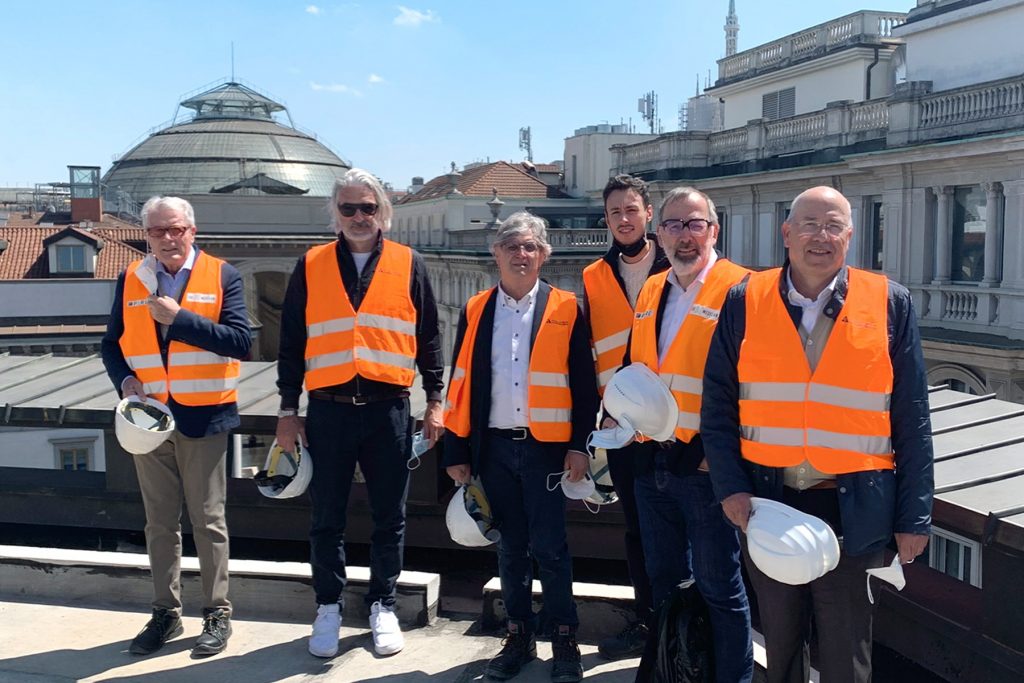 Niederkofler e il suo team durante il sopralluogo